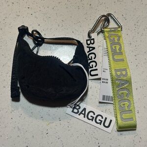 NWT BAGGU crescent bag charm and BAGGU keychain / both new & flawless